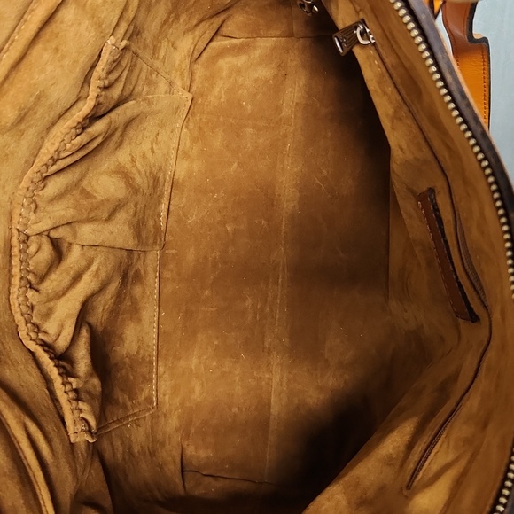 Patricia Nash Fall Orange Leather Large Handbag - Picture 10 of 16